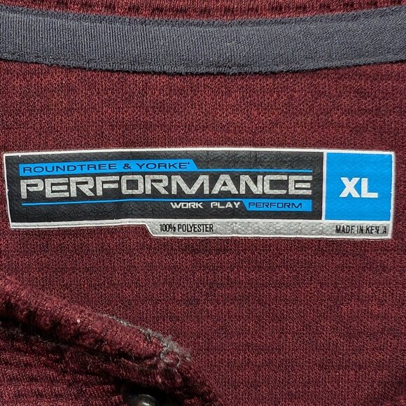 Roundtree & Yorke Performance Work Play Perform Long Sleeve Pull Over Size XL - Picture 6 of 11